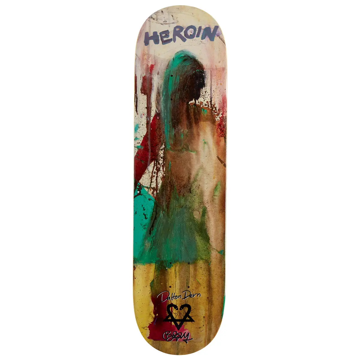Heroin Dalton Dern Bam Skateboard Deck - 8.3875" 1