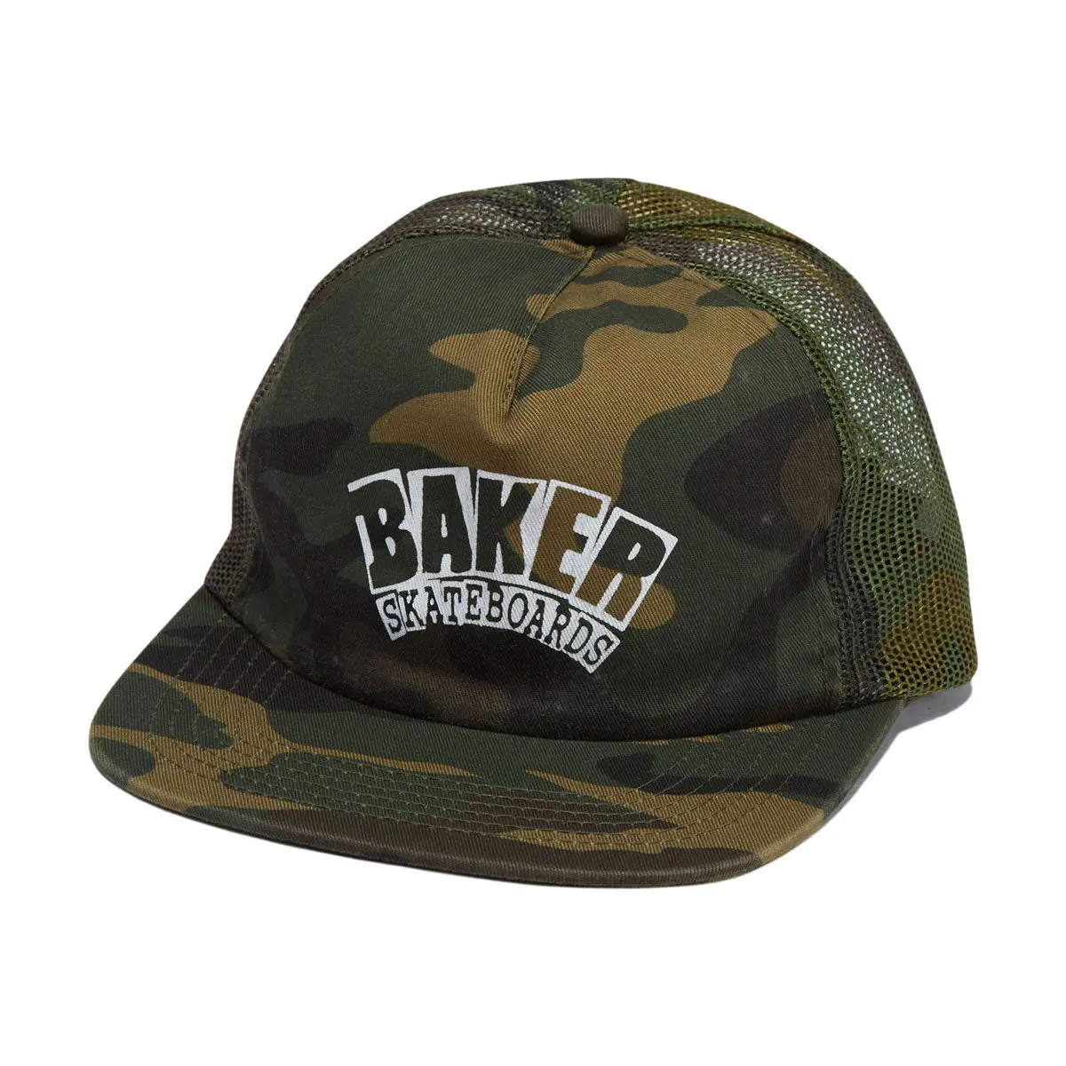 Baker Arch Logo Trucker Hat - Camo 1