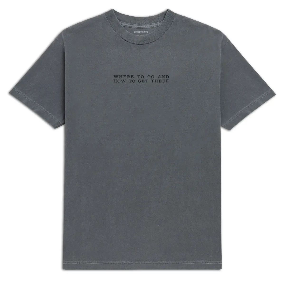 Ccs X Zanereti Where To Go T-Shirt - Faded Black 1