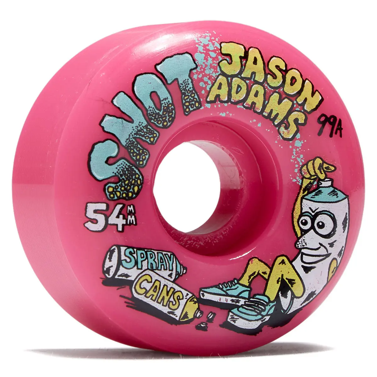 Snot Jason Adams Spray Cans 99A Skateboard Wheels - Pink - 54Mm 1