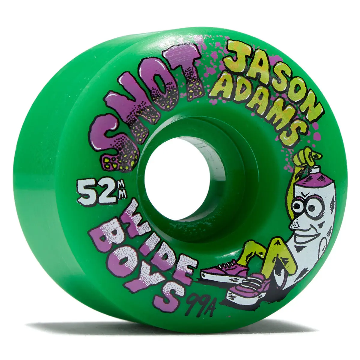 Snot Jason Adams Wide Boys 99A Skateboard Wheels - Green - 52Mm 1