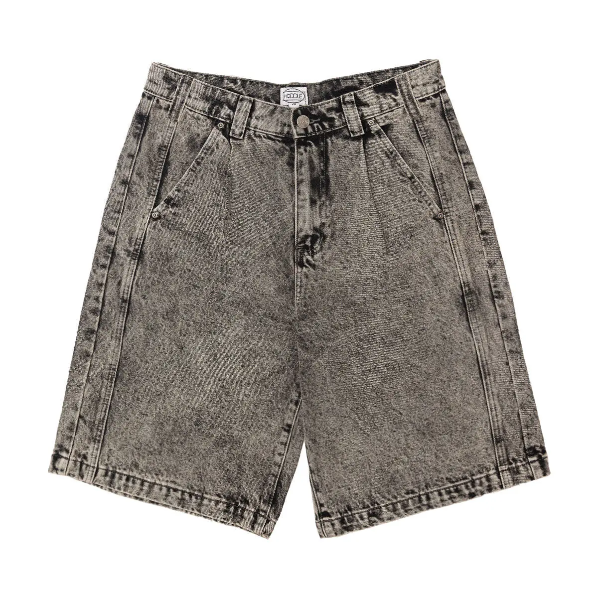 Hoddle Bermuda Shorts - Overdye Grey Denim 1