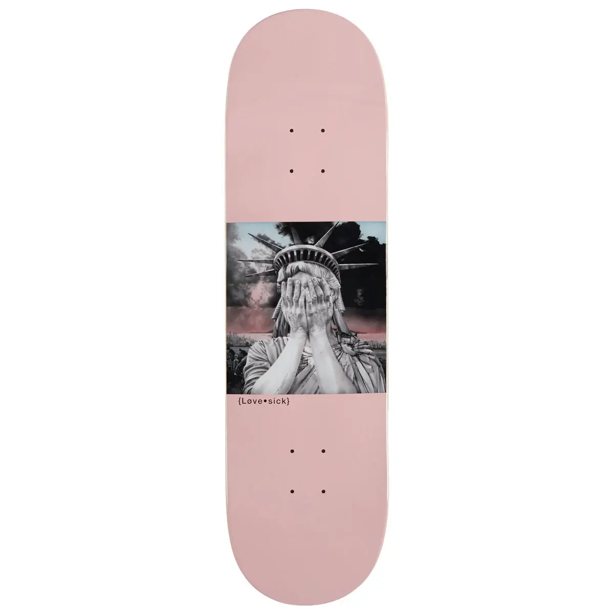 Lovesick Liberty? Skateboard Deck - Pink - 8.50" 1