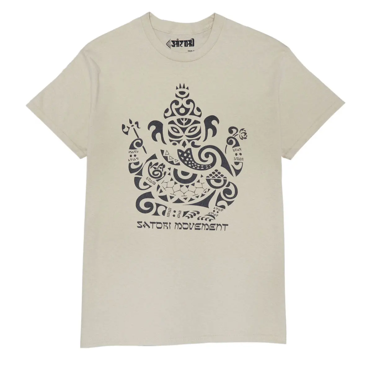 Satori Movement Elephant Tribal T-Shirt - Sand 1
