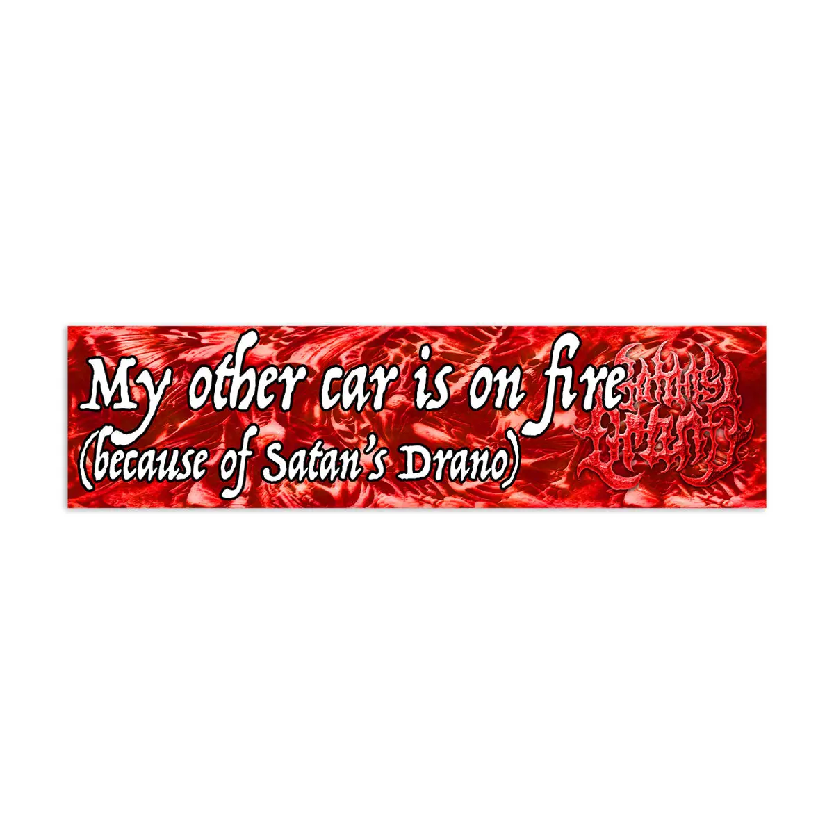 Satan's Drano Bumper Sticker - Red 1