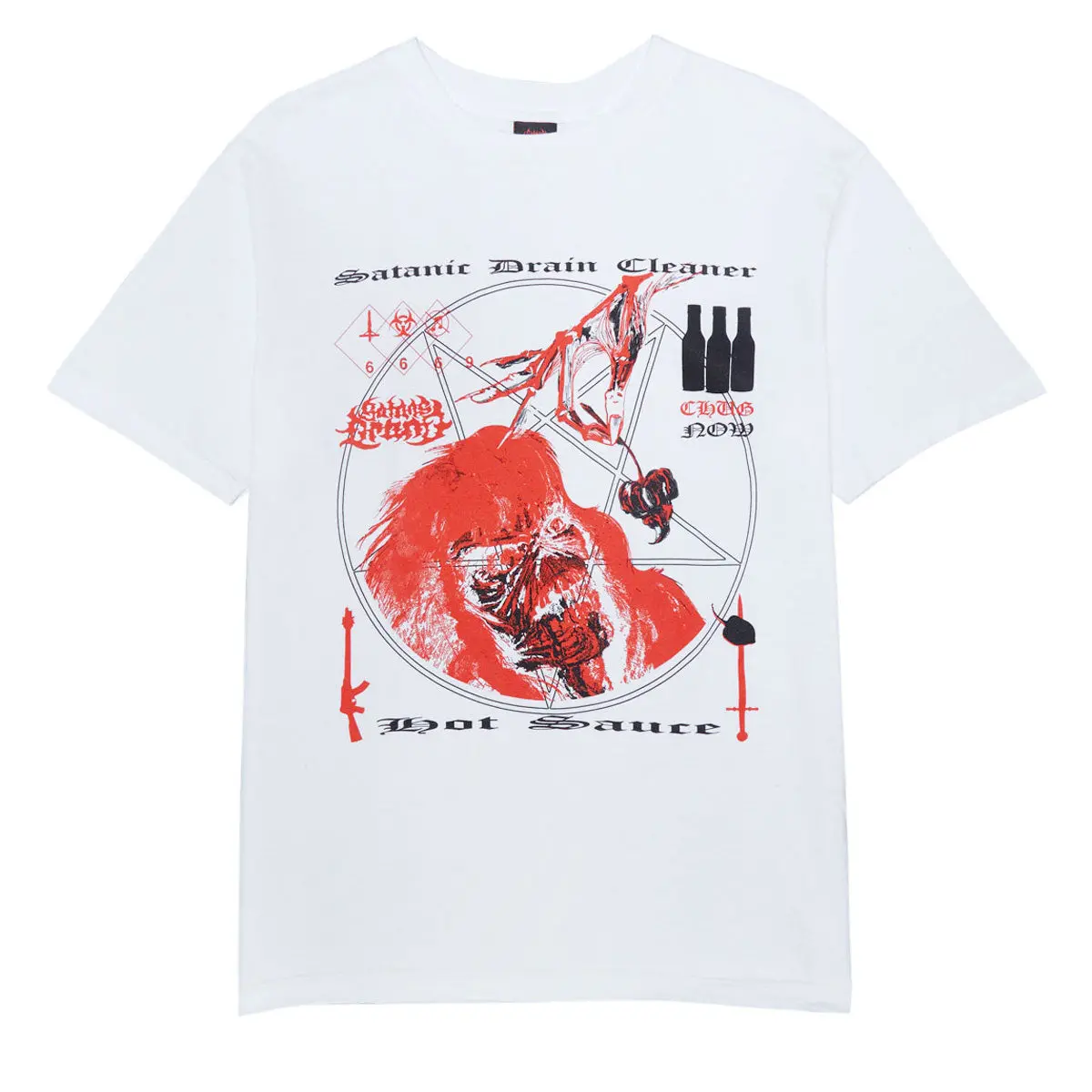 Satan's Drano Tweaker Eddie T-Shirt - White 1