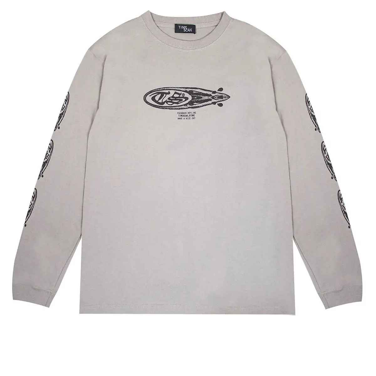 Timescan Crybabies Long Sleeve T-Shirt - Silver Grey 1