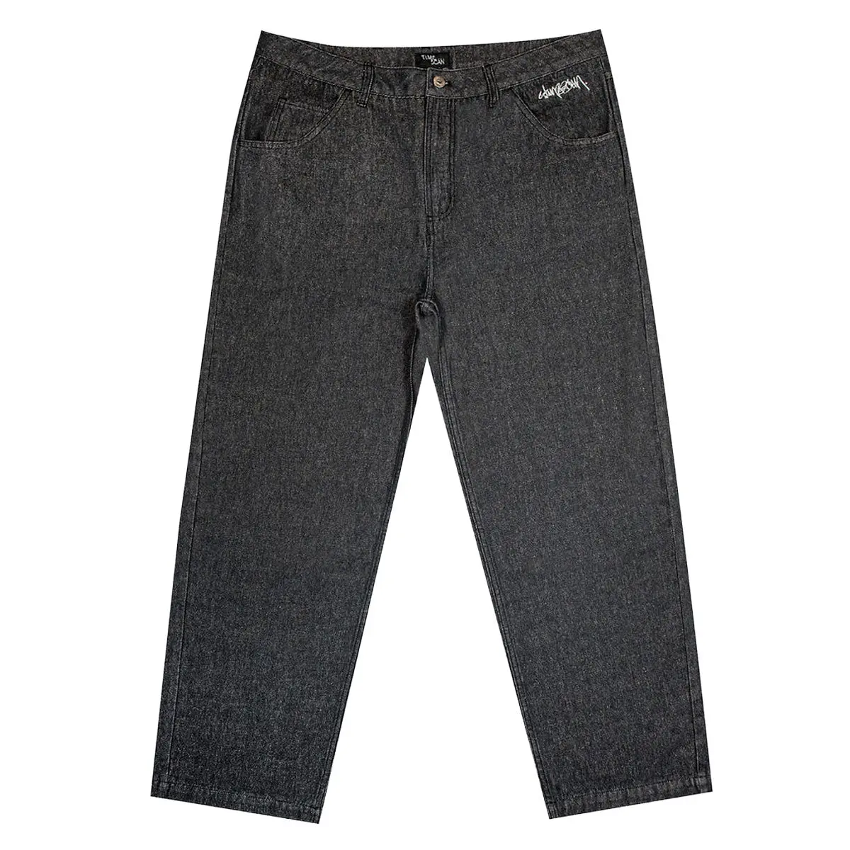 Timescan Relaxed Denim Jeans - Black 1