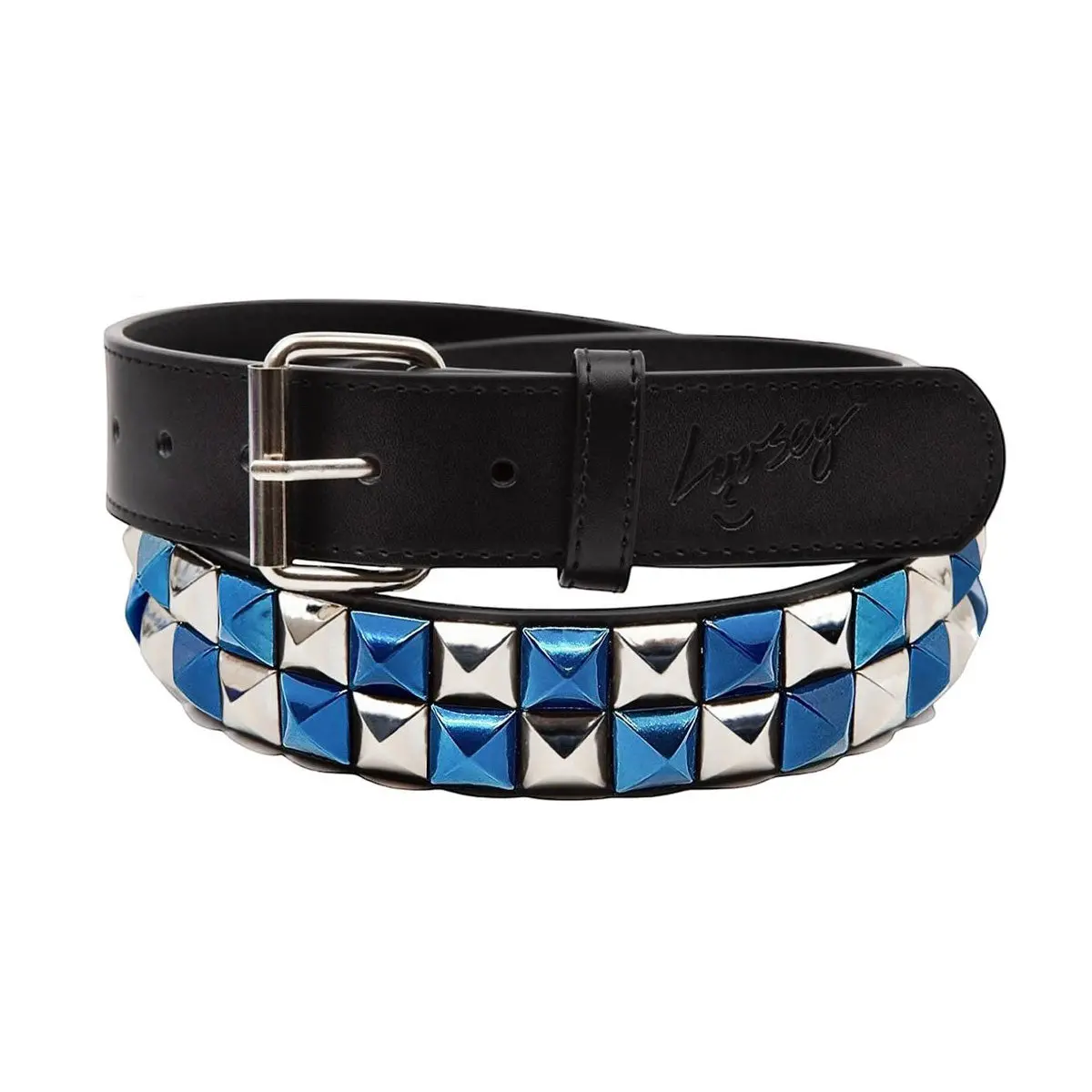 Loosey Stud Finder Belt - Blue Checkered 1