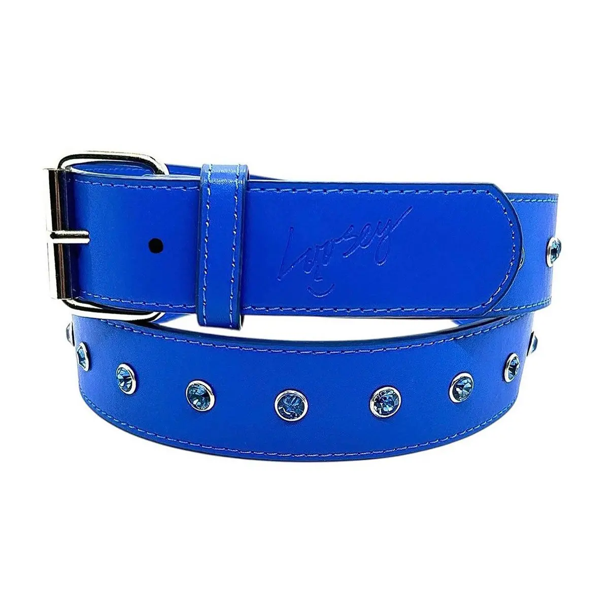 Loosey Rhinestone Belt - Royal Blue 1