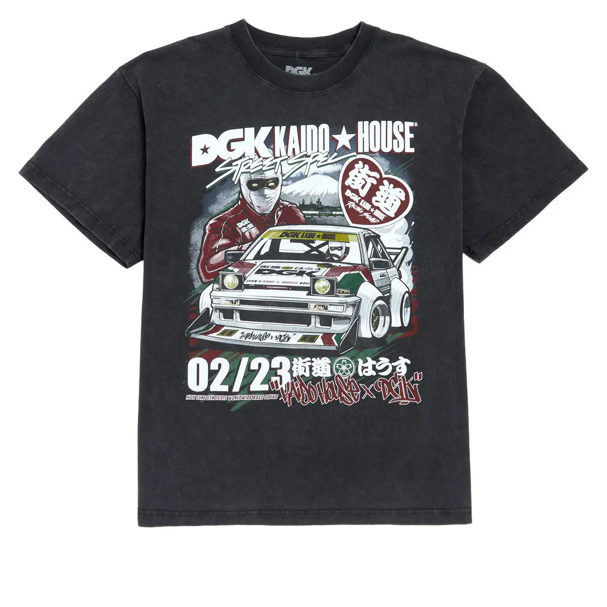 Dgk X Kaido House Raceway T-Shirt - Vintage Black 1