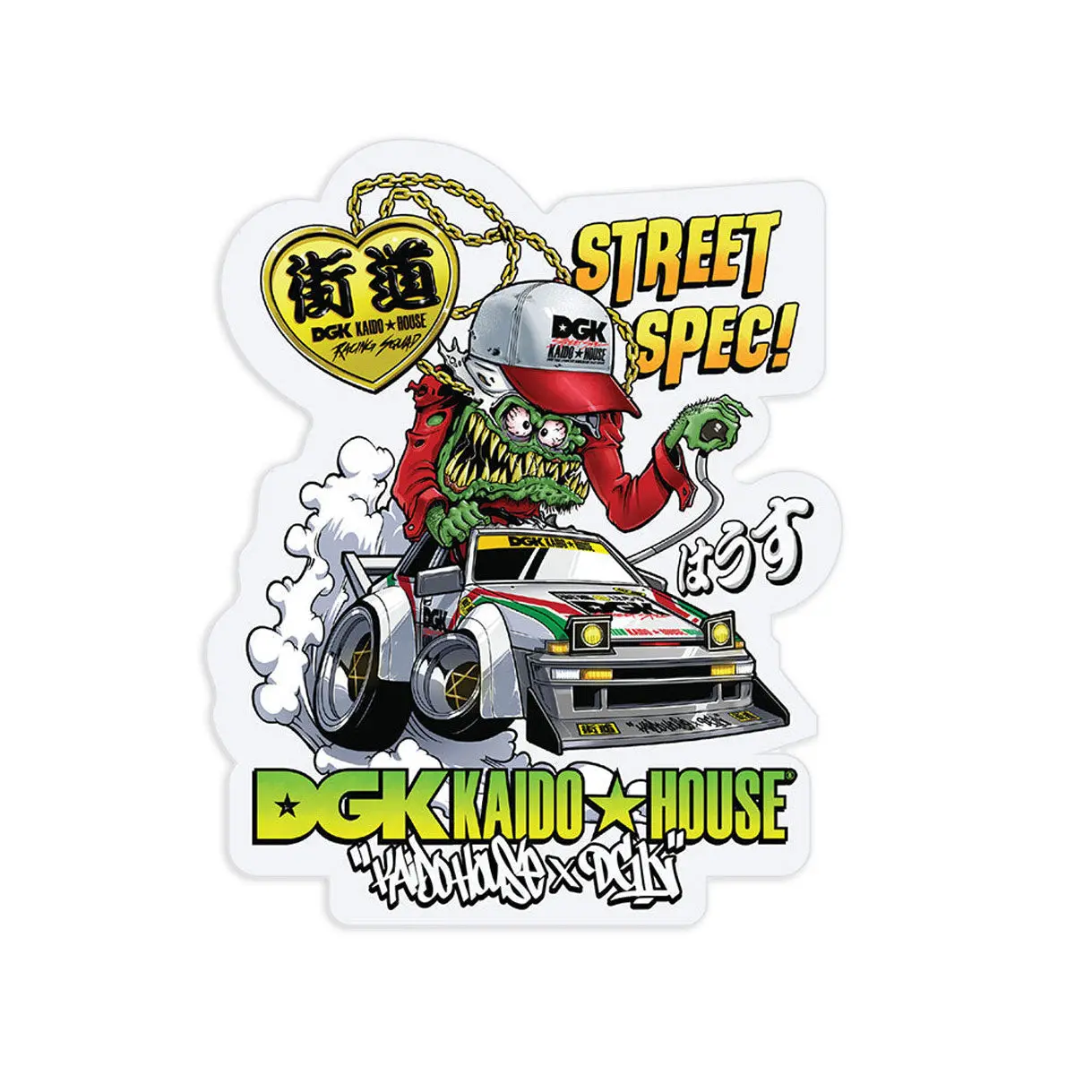 Dgk X Kaido House Wide Open Sticker - Multi 1