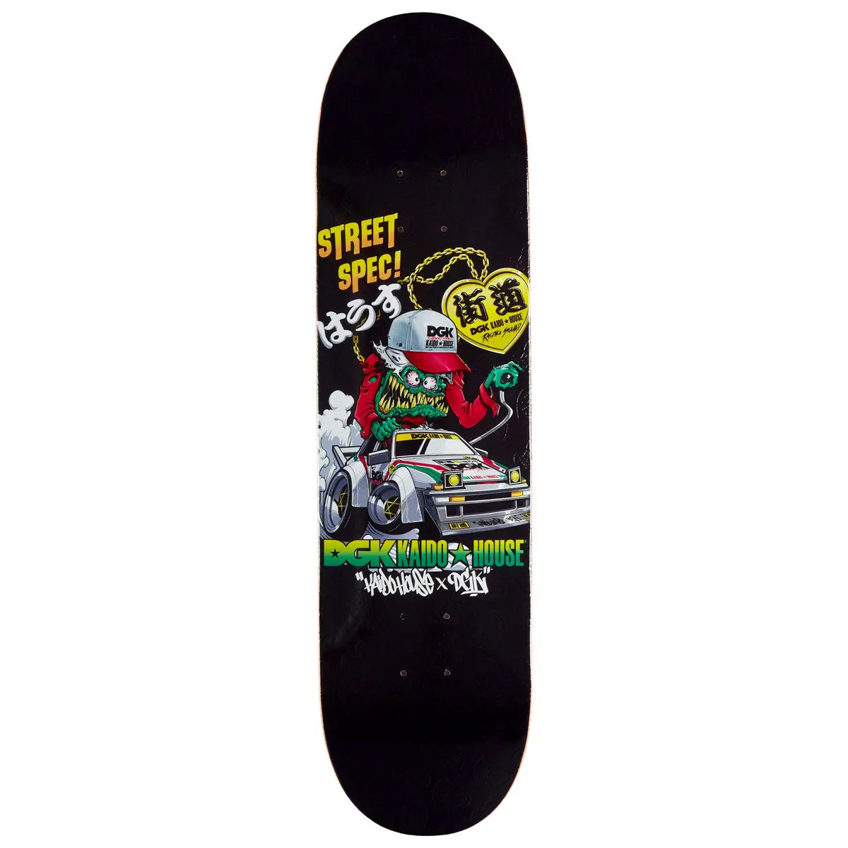 Dgk X Kaido House Wide Open Embossed Skateboard Deck - Black - 8.06" 1