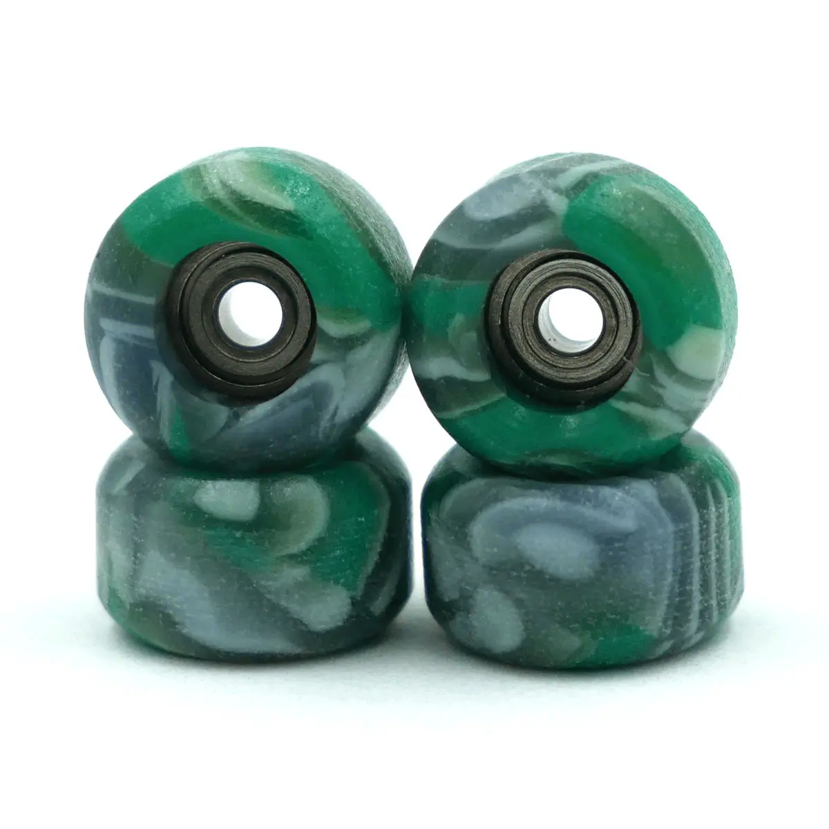 Slushcult Swirl Grom Fingerboard Wheels - Green 1