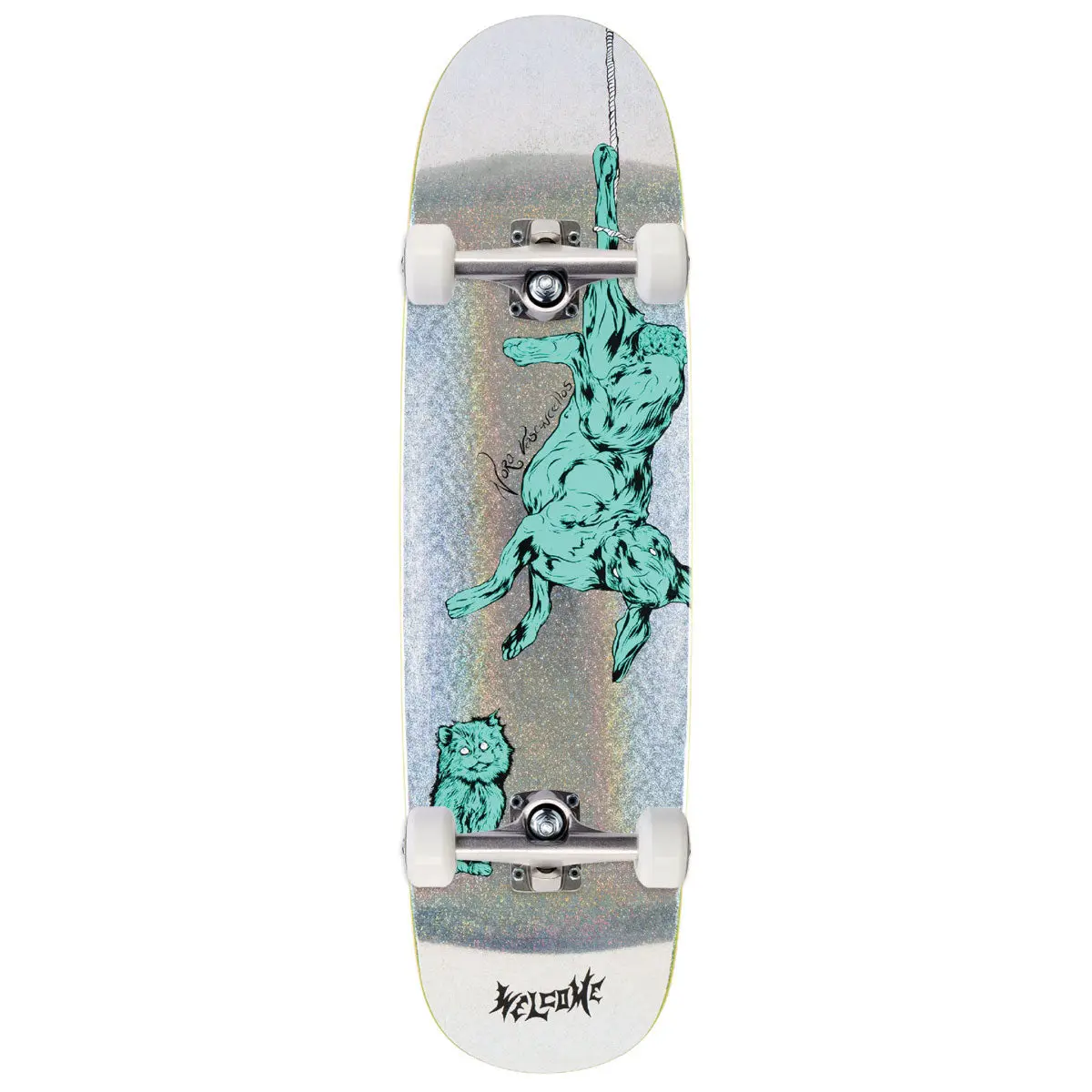 Welcome Fairy Tale Nora Vasconcellos On Sphynx Skateboard Complete - Glitter Prism Foil - 8.80" 1