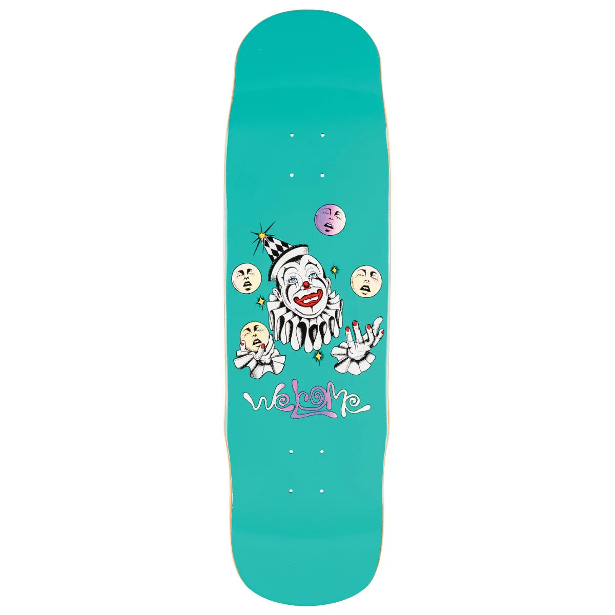 Welcome Juggler On Effigy Skateboard Deck - Teal/Prism Foil - 8.80" 1
