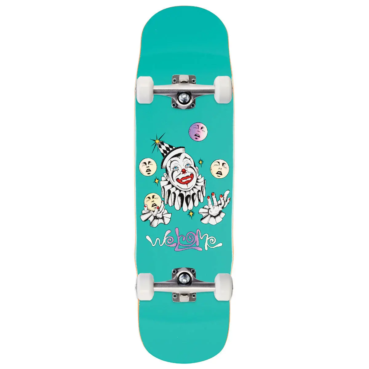 Welcome Juggler On Effigy Skateboard Complete - Teal/Prism Foil - 8.80" 1