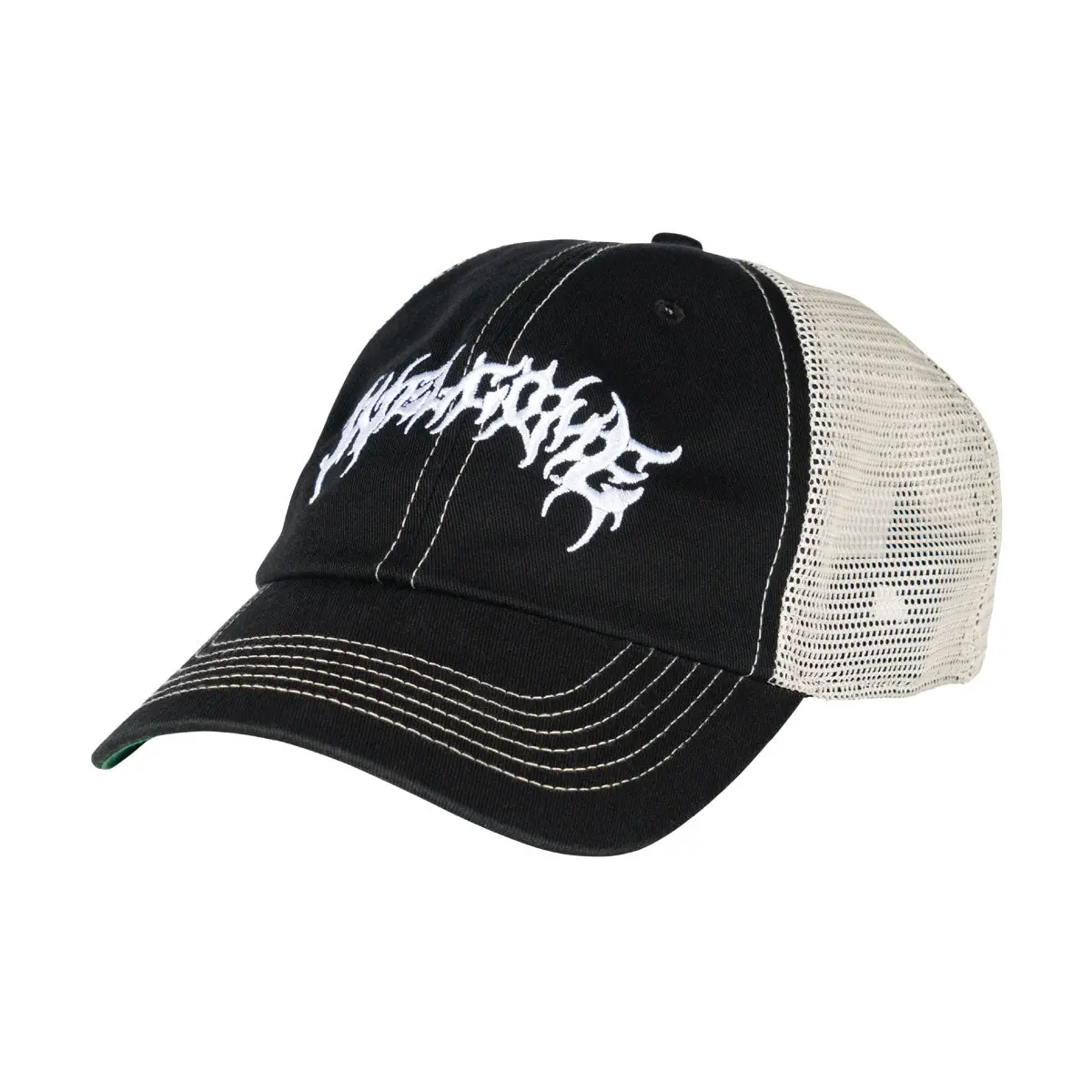 Welcome Barb Contrast Stitch Trucker Hat - Black 1