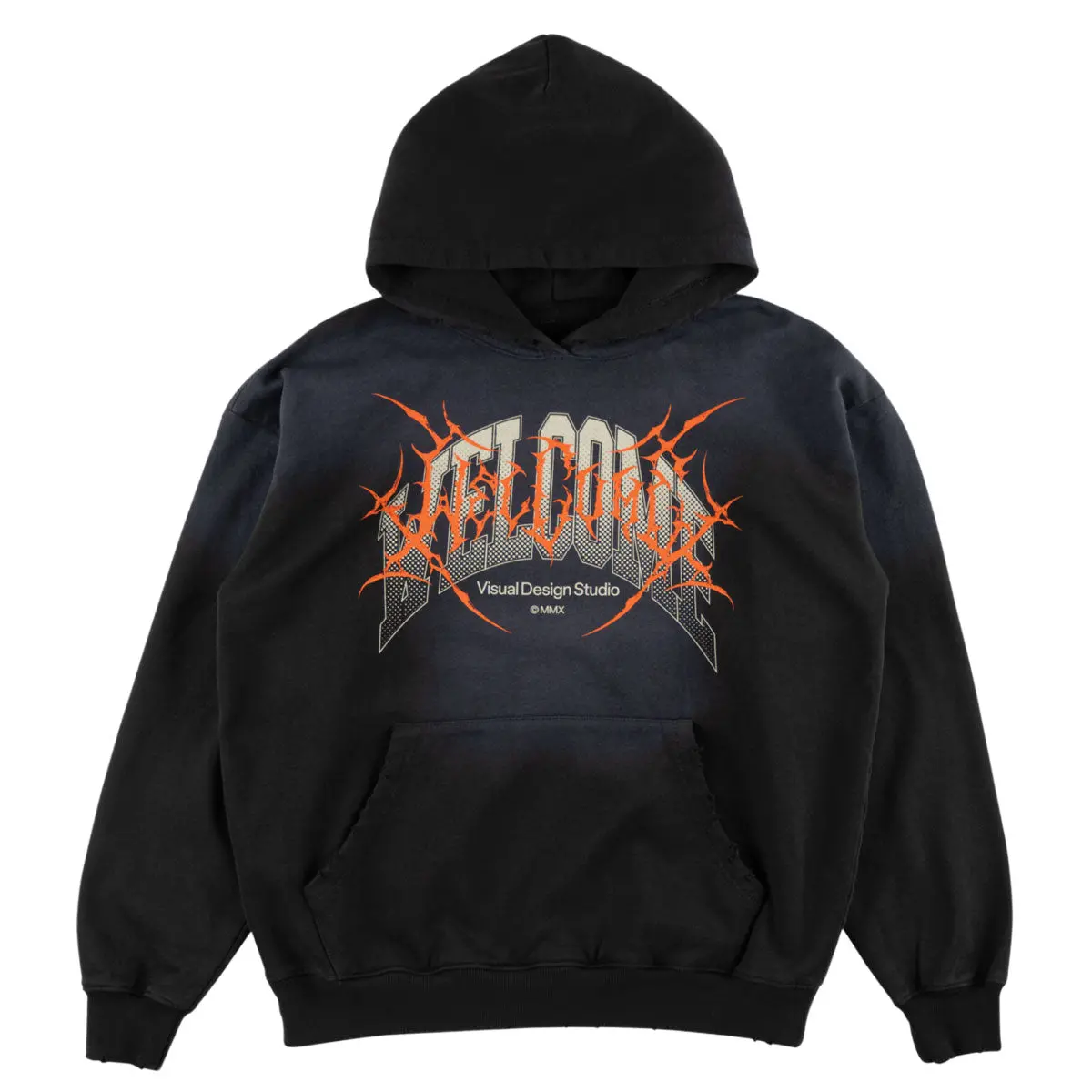 Welcome Coupled Sun Fade Hoodie - Black Fade 1