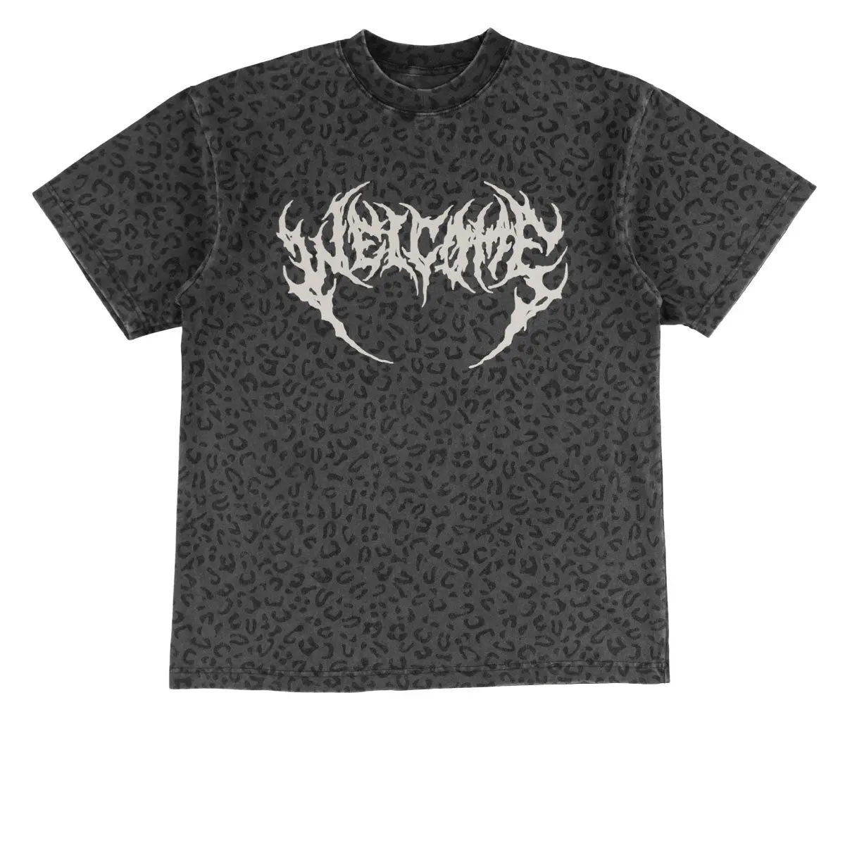 Welcome Fang T-Shirt - Vintage Black/Leopard 1