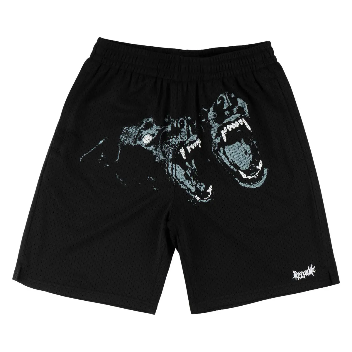 Welcome Woof Mesh Shorts - Black 1