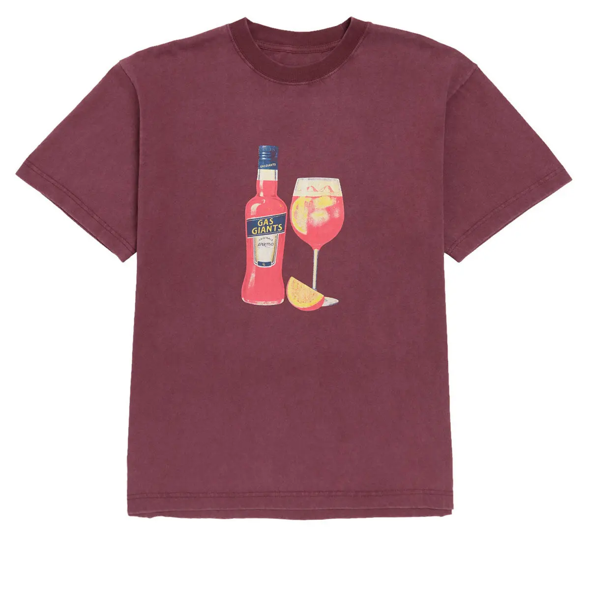 Gas Giants Aperol T-Shirt - Burgundy 1