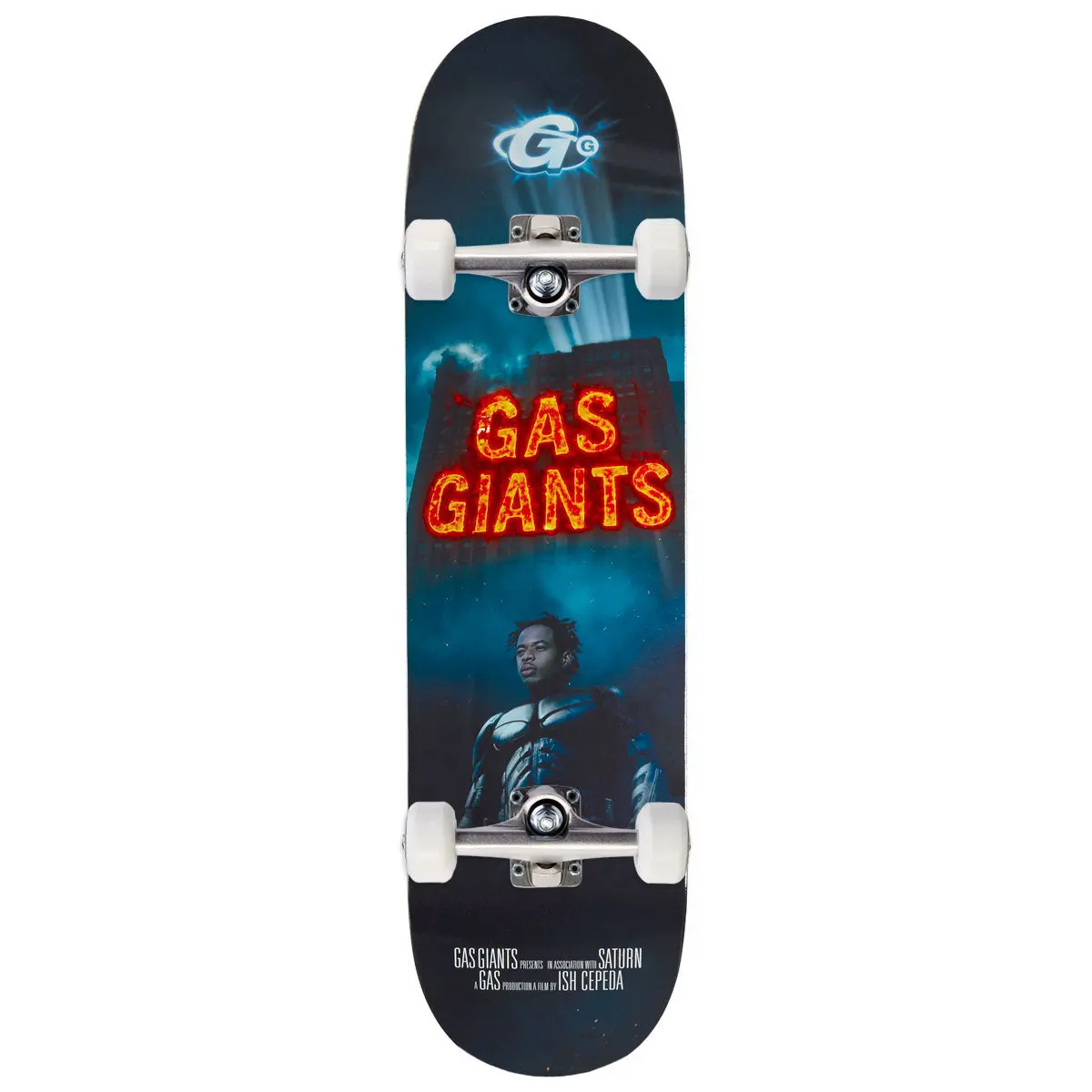 Gas Giants Ish Cepeda Hero Skateboard Complete - Black/Red - 8.25" 1