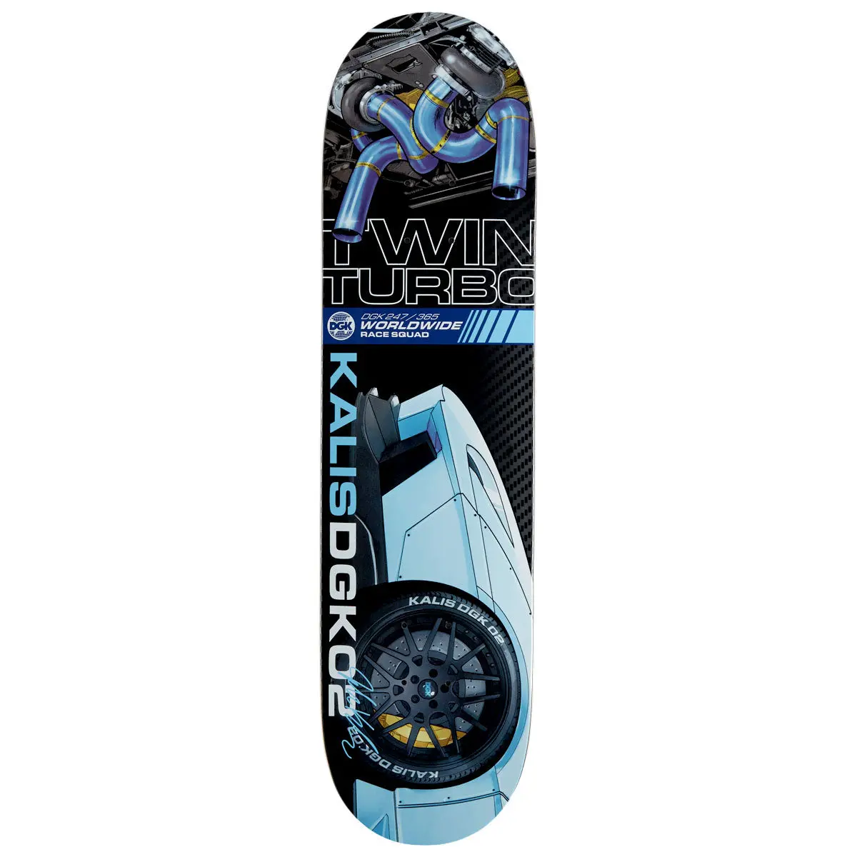 Dgk Twin Turbo Kalis Skateboard Deck - 8.06" 1
