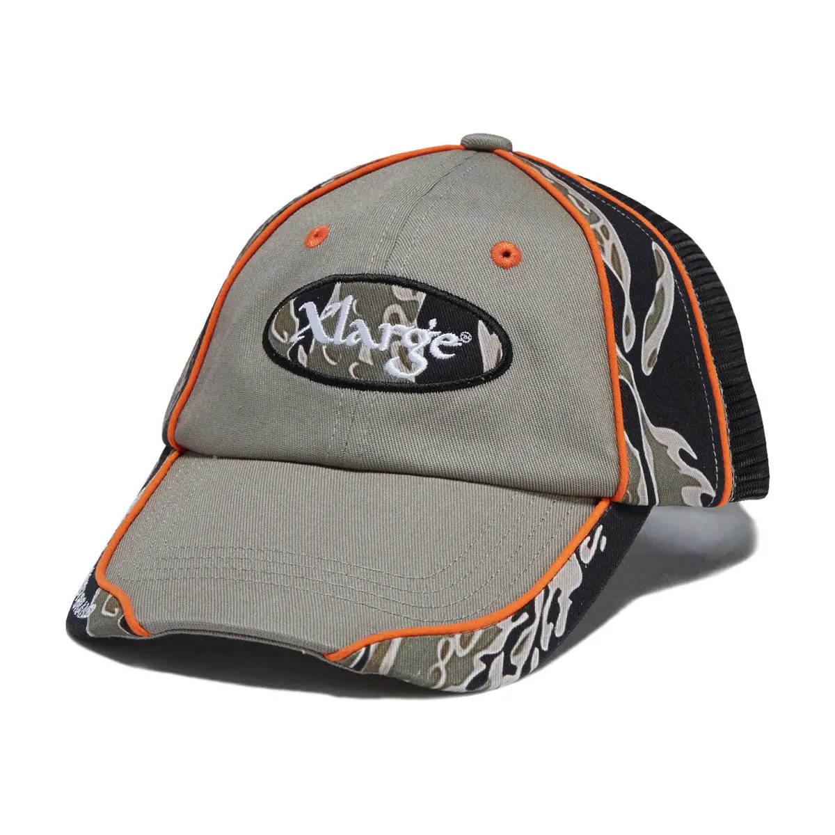 Xlarge Red Head Hybrid 6 Panel Hat - Olive 1