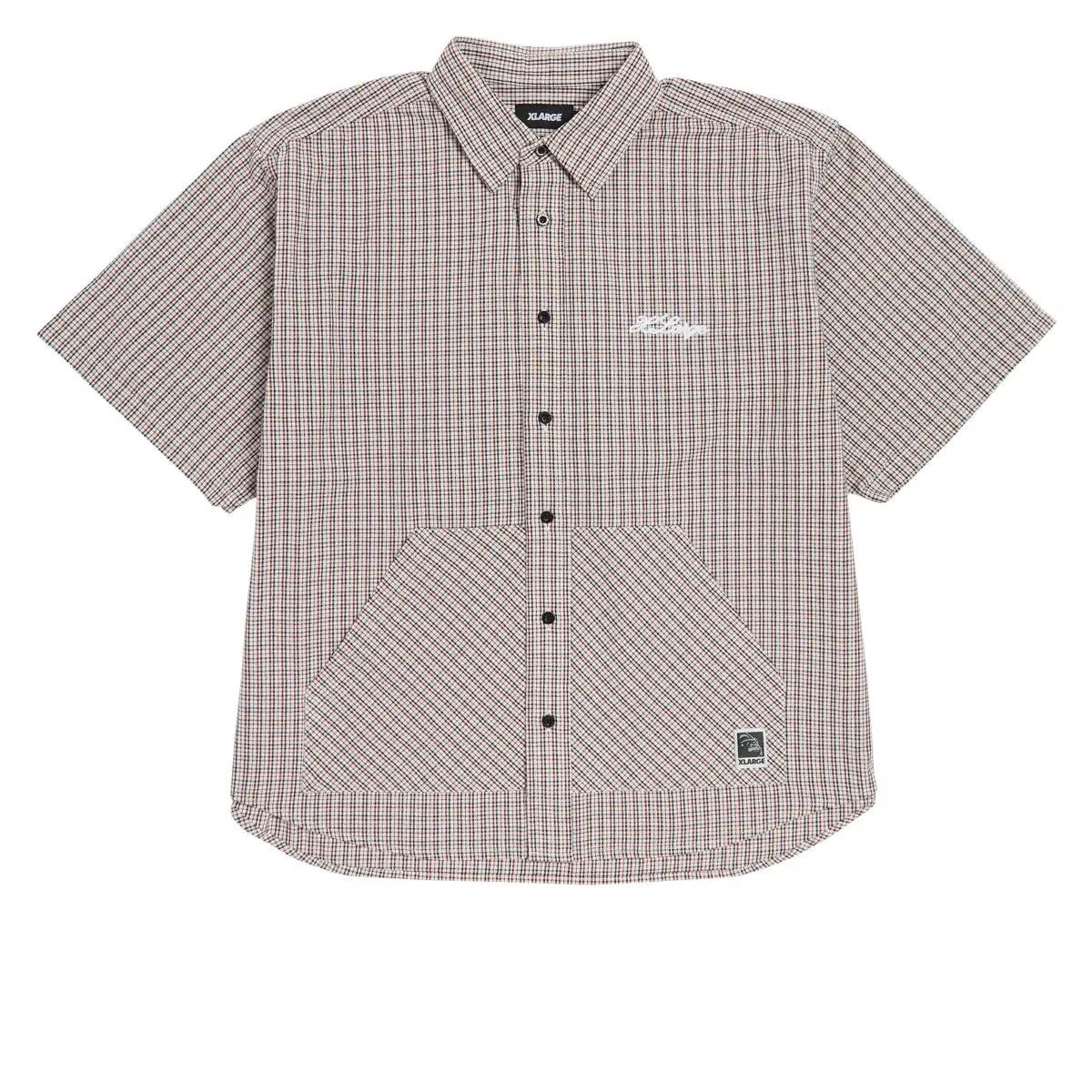 Xlarge Check Double Sleeves Shirt - Beige 1