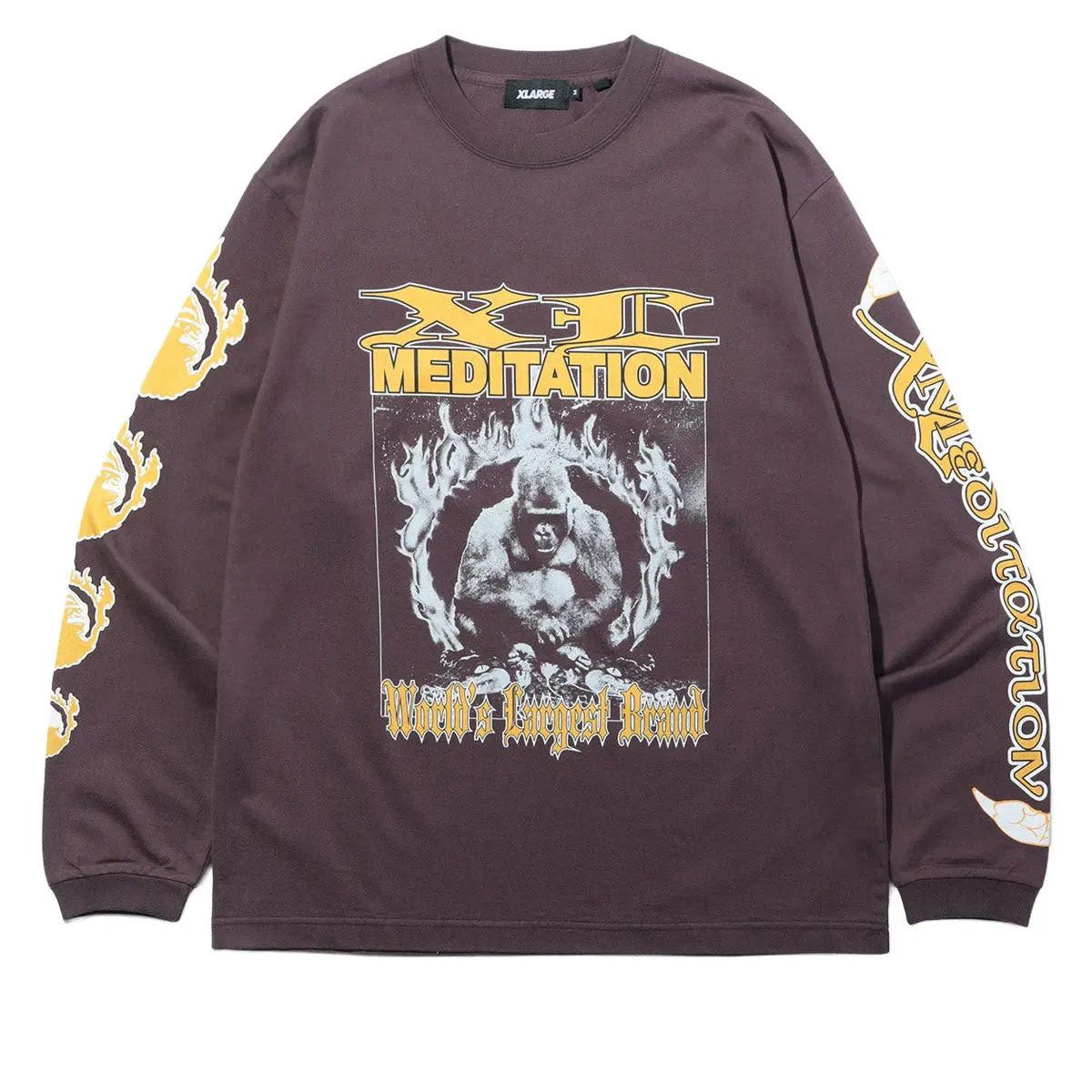 Xlarge Meditation Long Sleeve T-Shirt - Purple 1