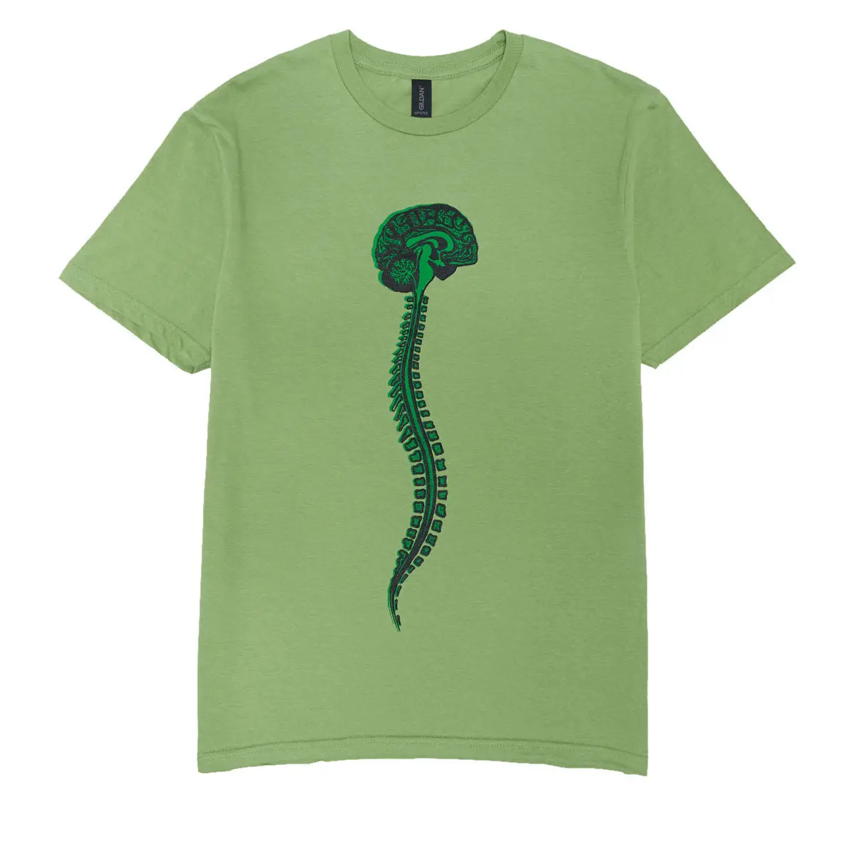 Tacky Joy Factory Brain Stem T-Shirt - Kiwi Green 1