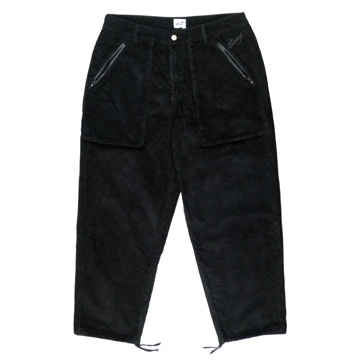 Snack Mic Check Corduroy Pants - Black 1