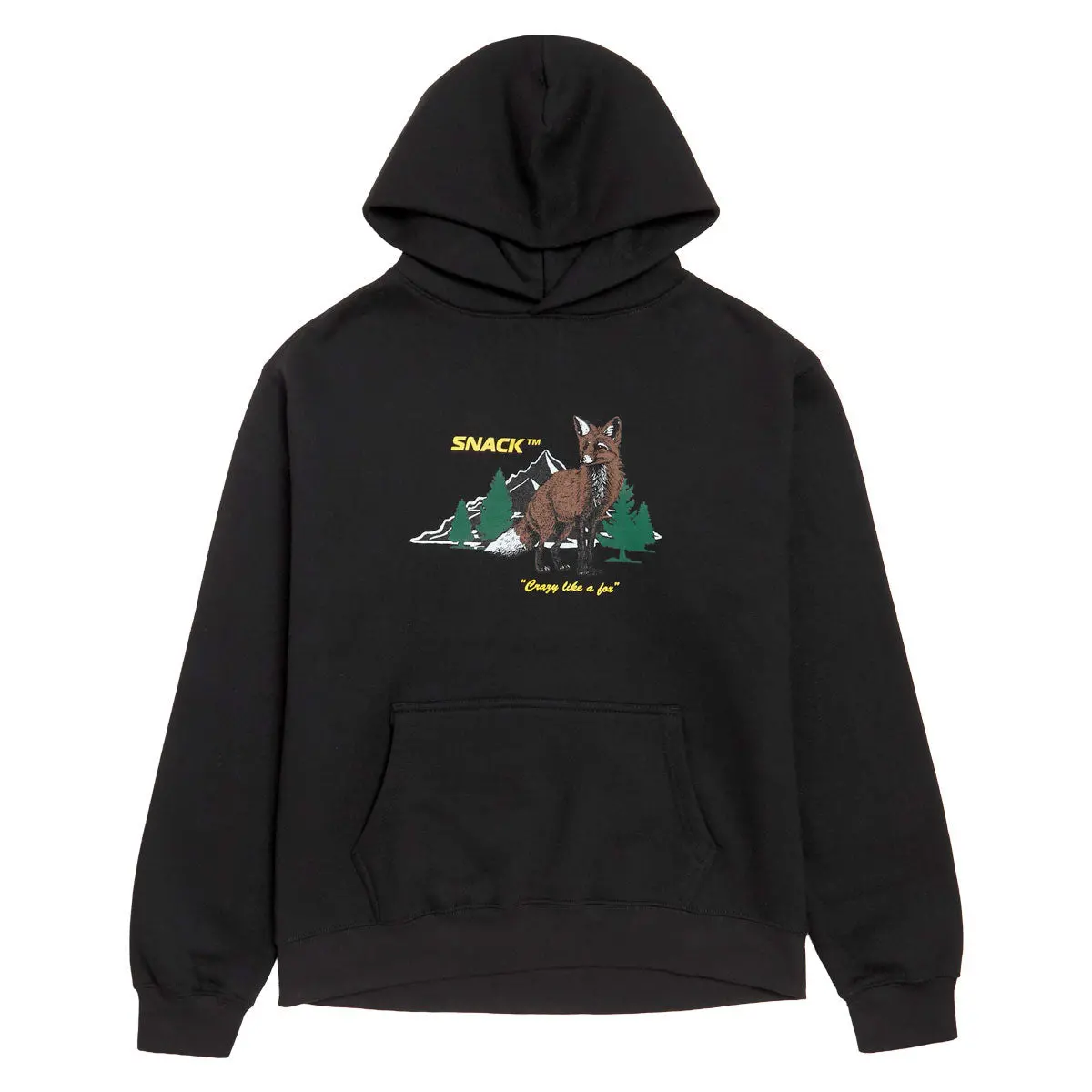 Snack Crazy Like A Fox Hoodie - Black 1