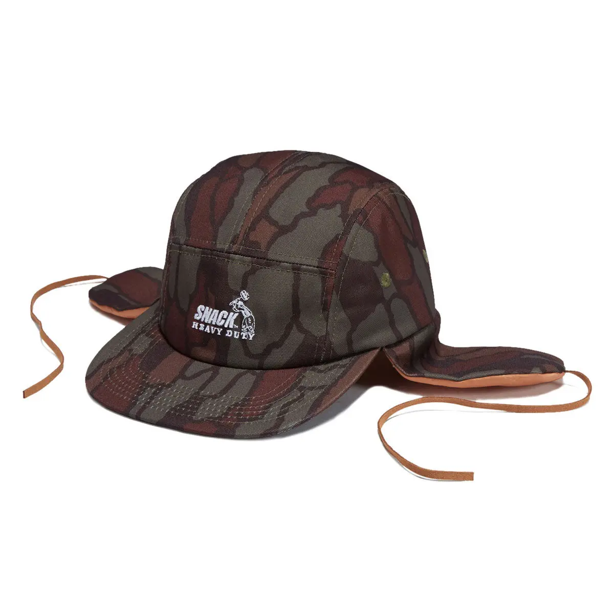Snack Earflap Hat - Bark Camo 1