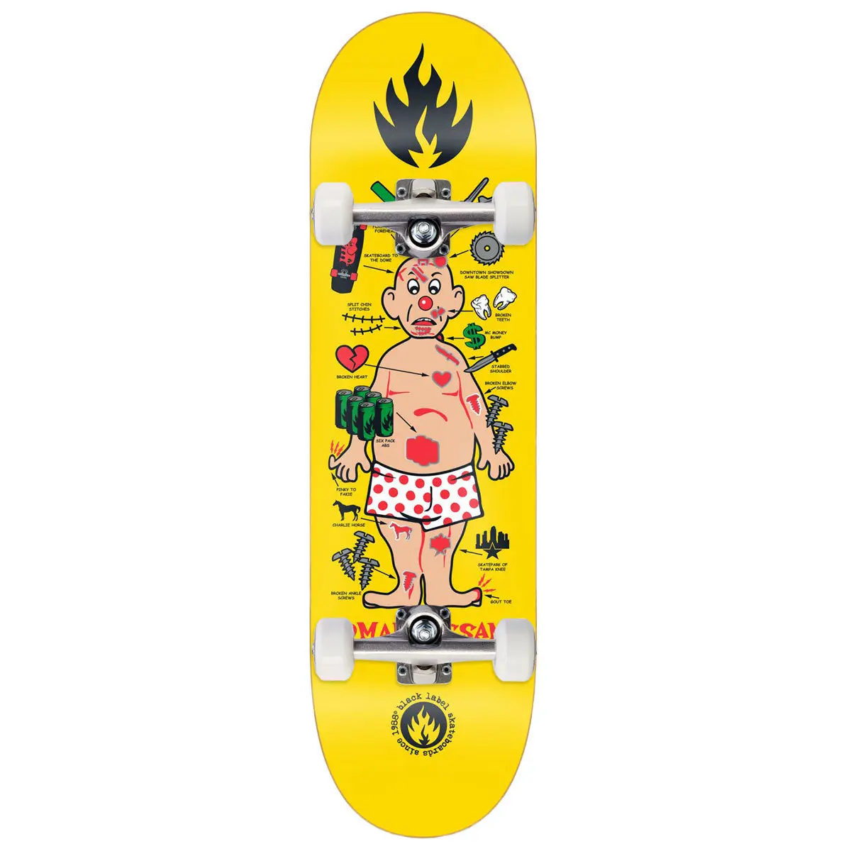 Black Label Omar Hassan Operation Skateboard Complete - 9.00" 1