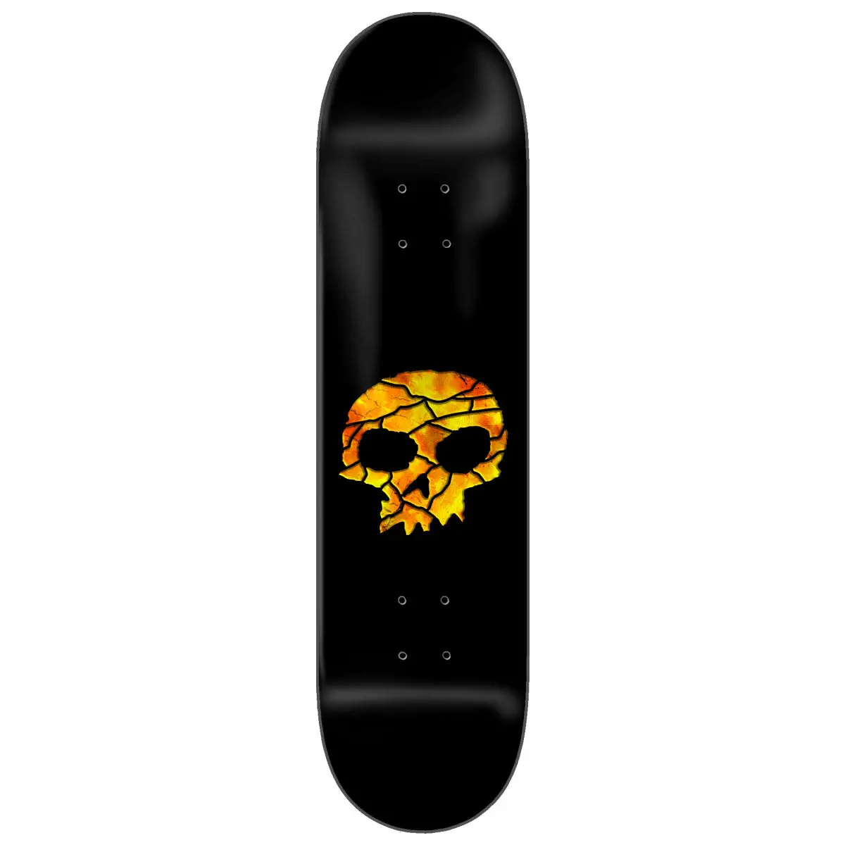 Zero Stained Glass Single Skull Skateboard Deck - Yellow - 8.25" 1