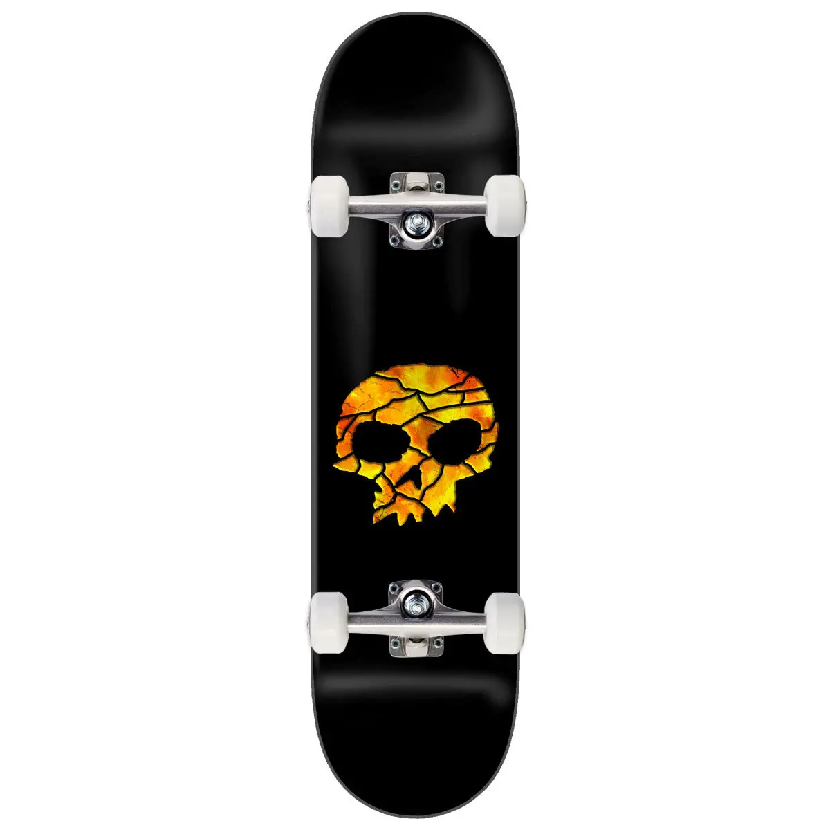 Zero Stained Glass Single Skull Skateboard Complete - Yellow - 8.25" 1