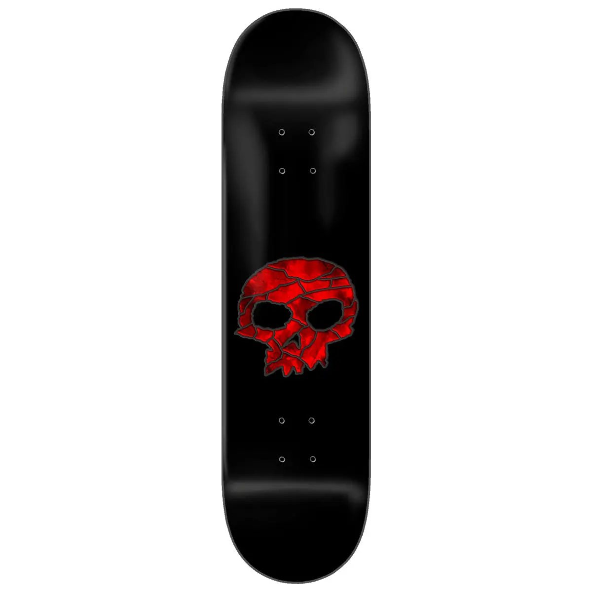 Zero Stained Glass Single Skull Skateboard Deck - Red - 8.50" 1