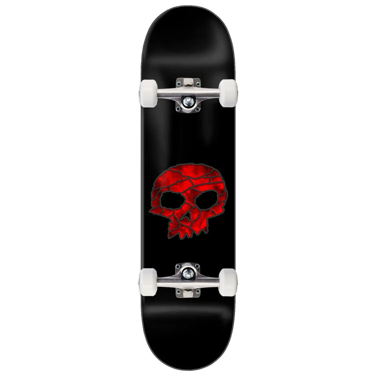 Zero Stained Glass Single Skull Skateboard Complete - Red - 8.50" 1