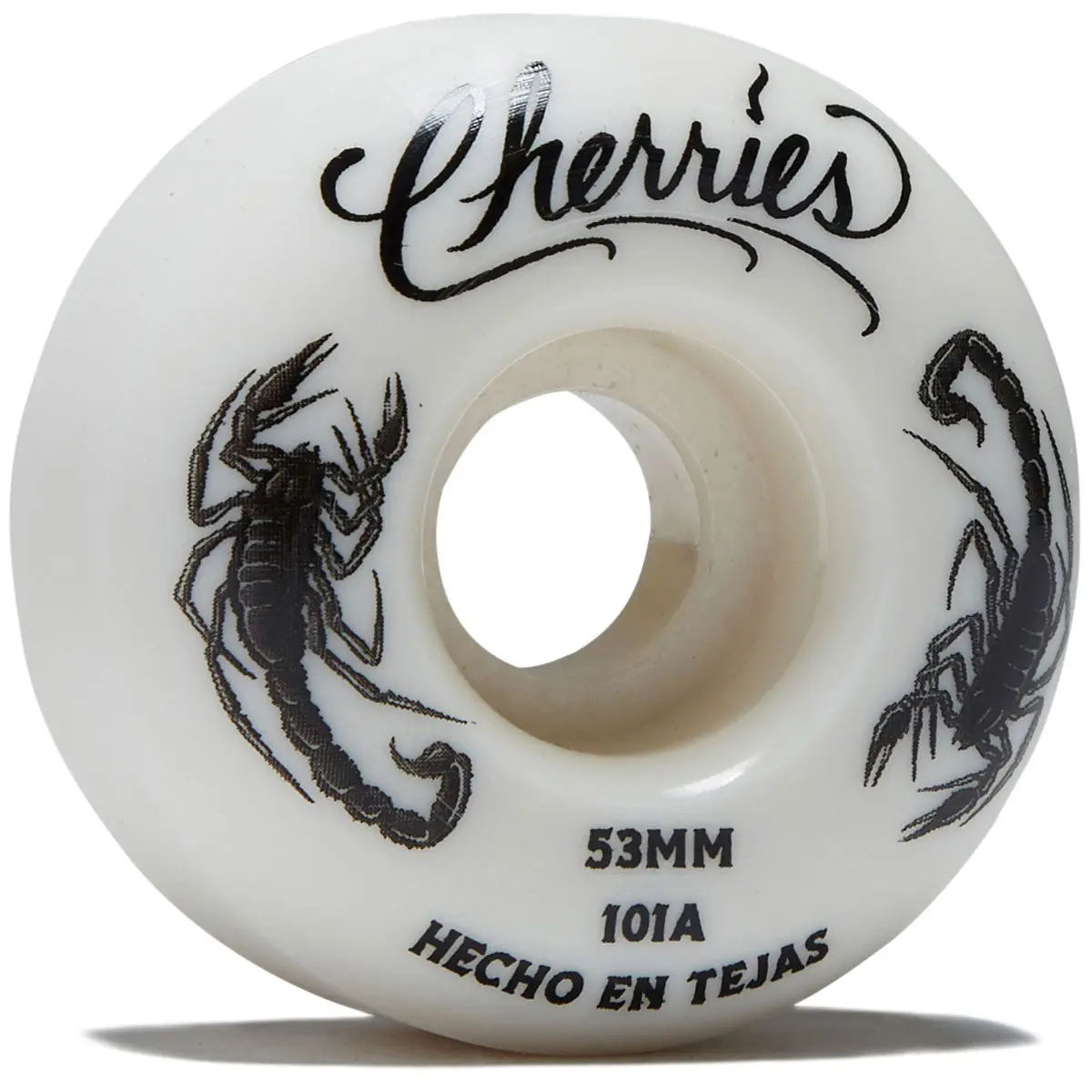 Cherries Scorpions Classic Slim Shape 101A Skateboard Wheels - White - 53Mm 1