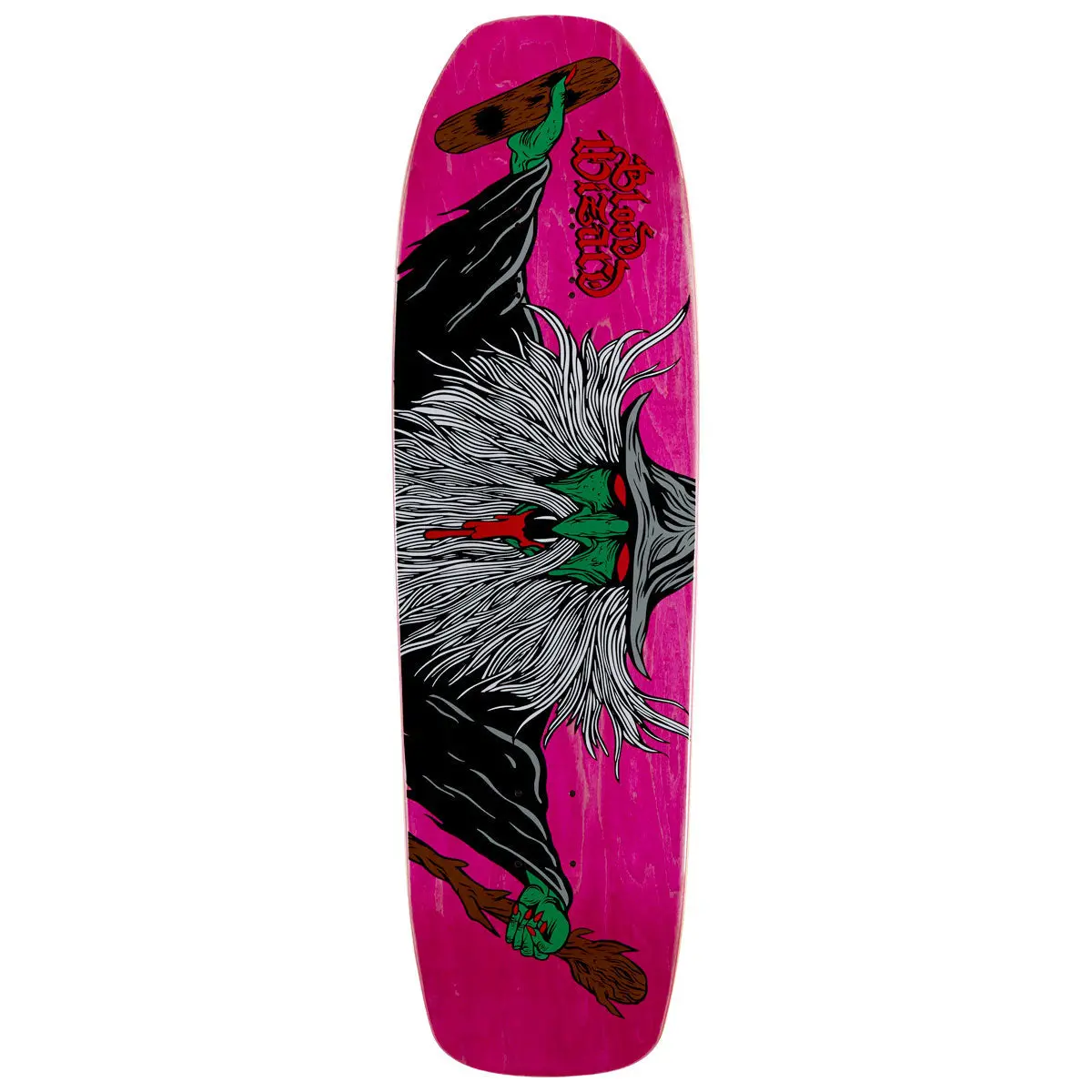 Blood Wizard Flying Wizard Shaped Skateboard Deck - 9.25" 1