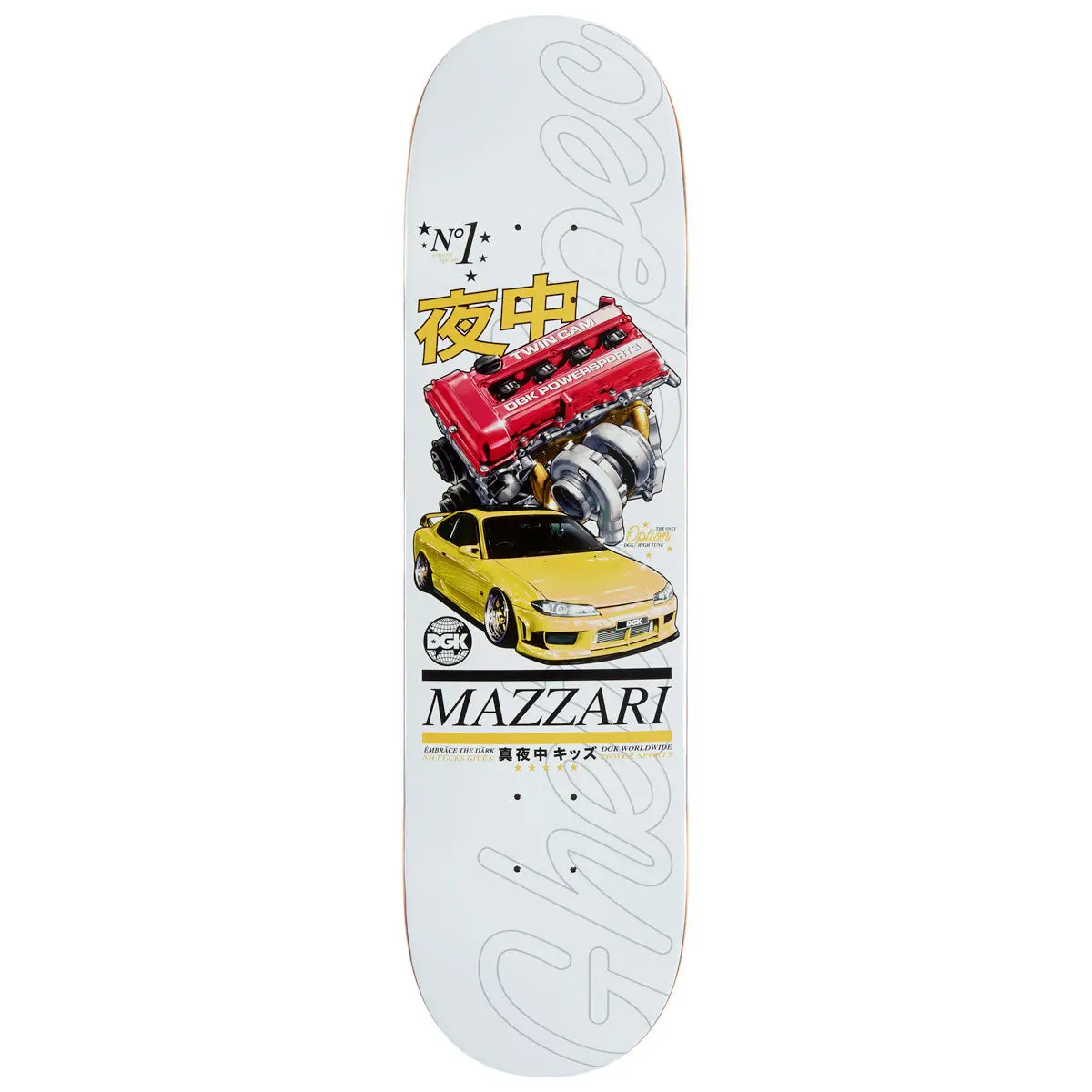Dgk Only Option Mazzari Skateboard Deck - Yellow - 8.38" 1