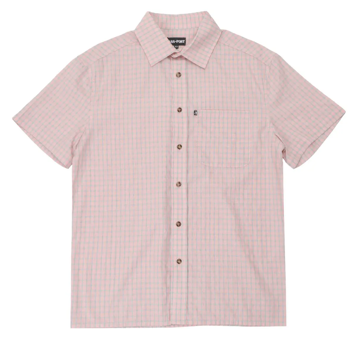 Passport Workers Check Shirt - Light Pink 1
