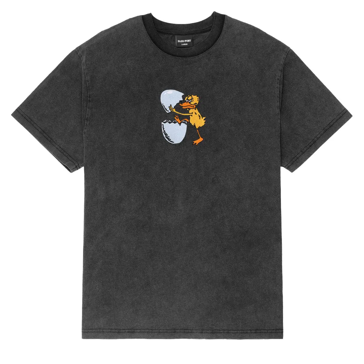 Passport Over It T-Shirt - Washed Black 1