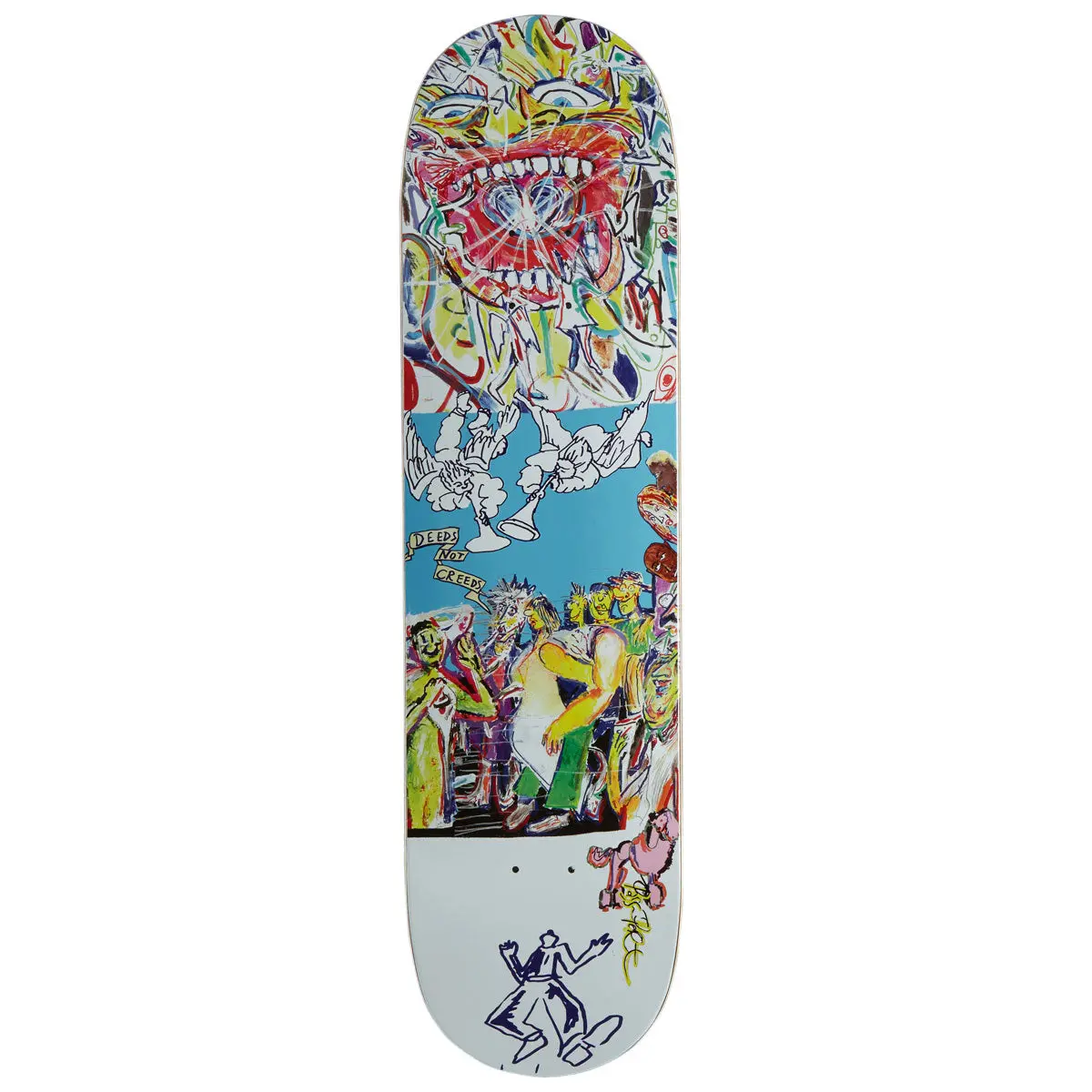 Passport Heaven & Hell Series Deeds Not Creeds Skateboard Deck - 8.125" 1