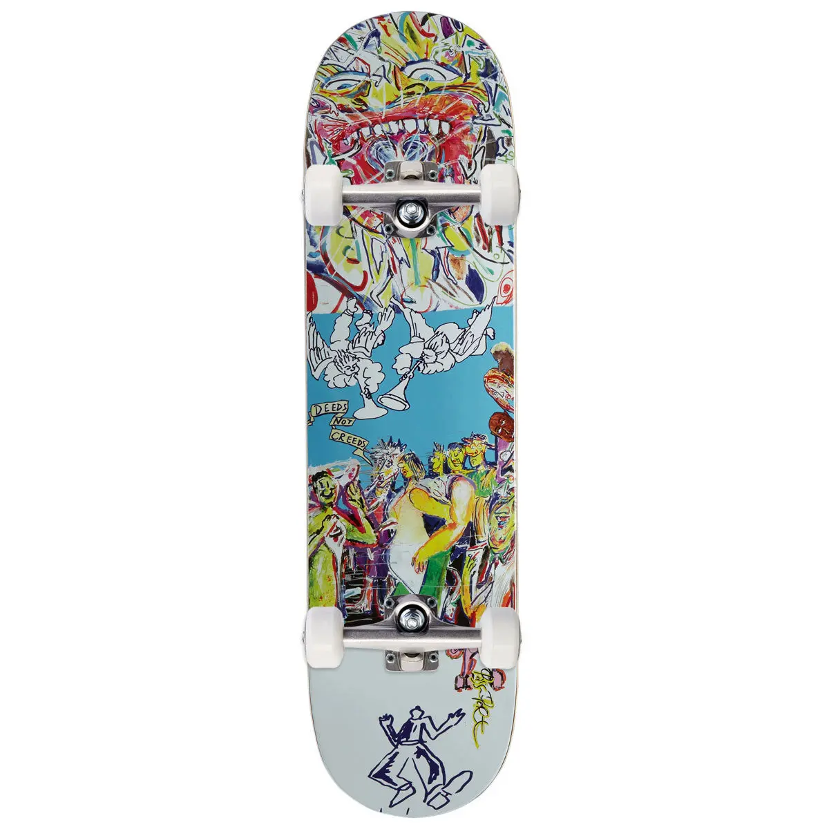Passport Heaven & Hell Series Deeds Not Creeds Skateboard Complete - 8.125" 1