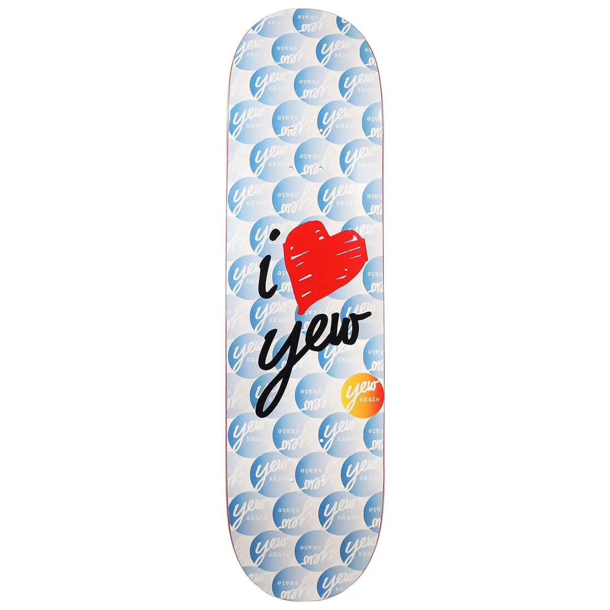 Yew I Love Yew Skateboard Deck - Blue - 8.50" 1