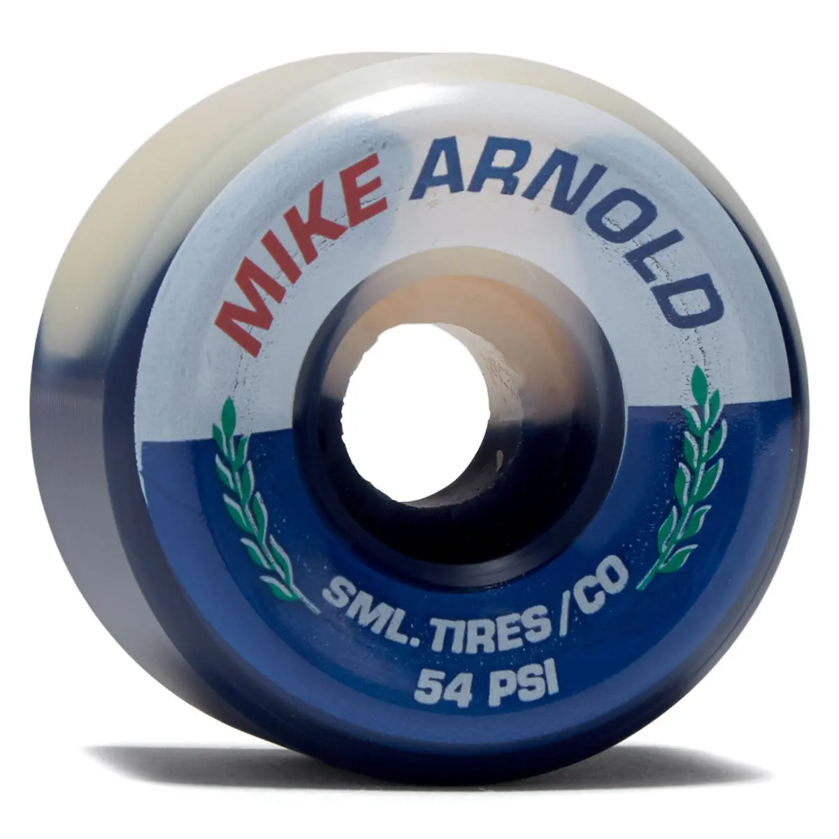 Sml Street Tires Mike Arnold 99A Xl V-Cut Skateboard Wheels - Natural/Blue Split Urethane - 54Mm 1