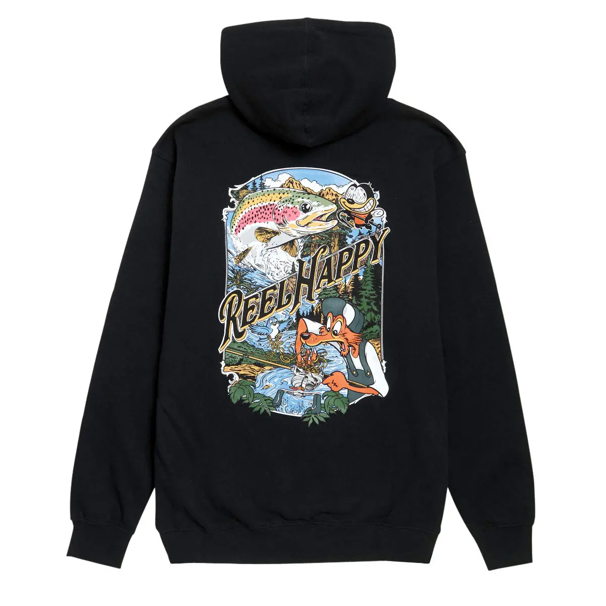 Reel Happy Birds Nest Hoodie - Black 1